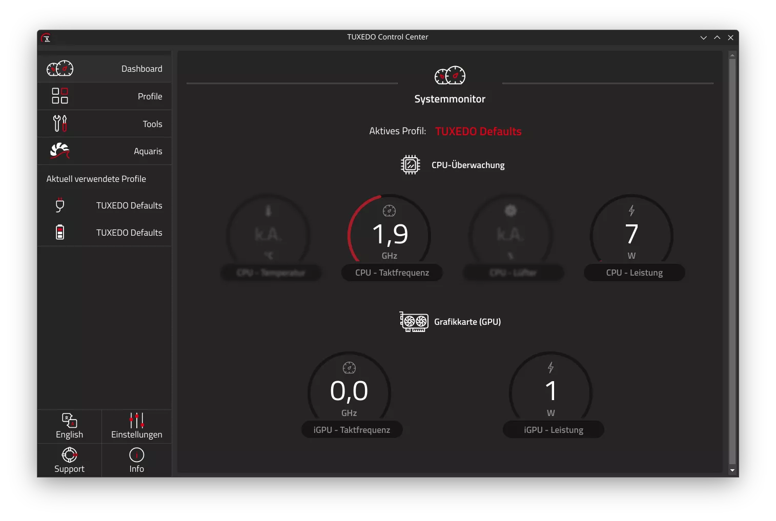 TUXEDO Control Center